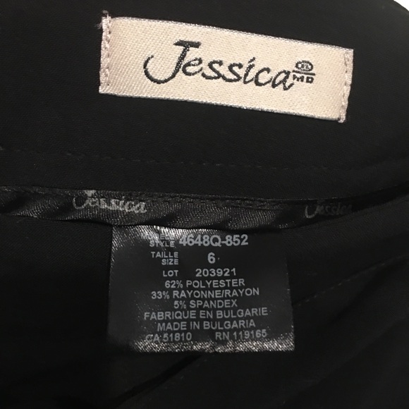 NWOT Jessica Flattering A-line Tulip Twirling Hem Black Skirt Sz.6 - Picture 4 of 4